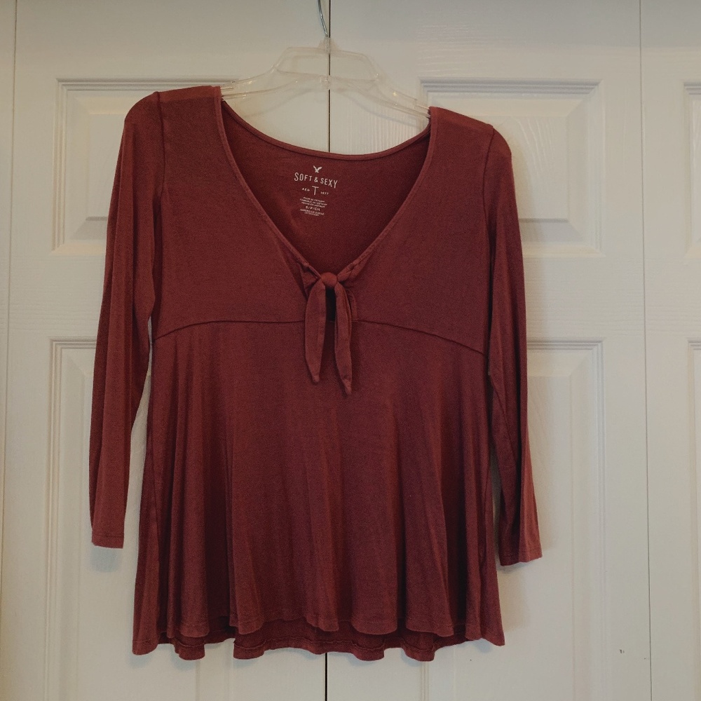 Front knot flowy top!